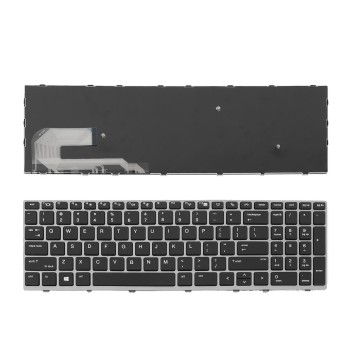 Πληκτρολόγιο HP EliteBook 755 G5 850 G5 ZBook 15u G5, Μαύρο Ασήμι, US/UK BG