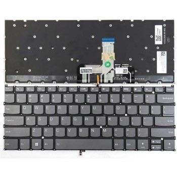 Πληκτρολόγιο Lenovo Lenovo Yoga 7 14IAL7 14ARB7 14IRL8 Yoga Slim 7 ProX 14ARH7 14IAH7 Γκρί με Backlit, US/UK