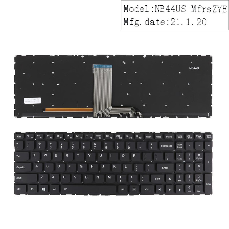 Πληκτρολόγιο Lenovo Yoga 500-15 500-15IBD 500-15IHW 700-15 700-15ISK, Μαύρο με Backlit, US