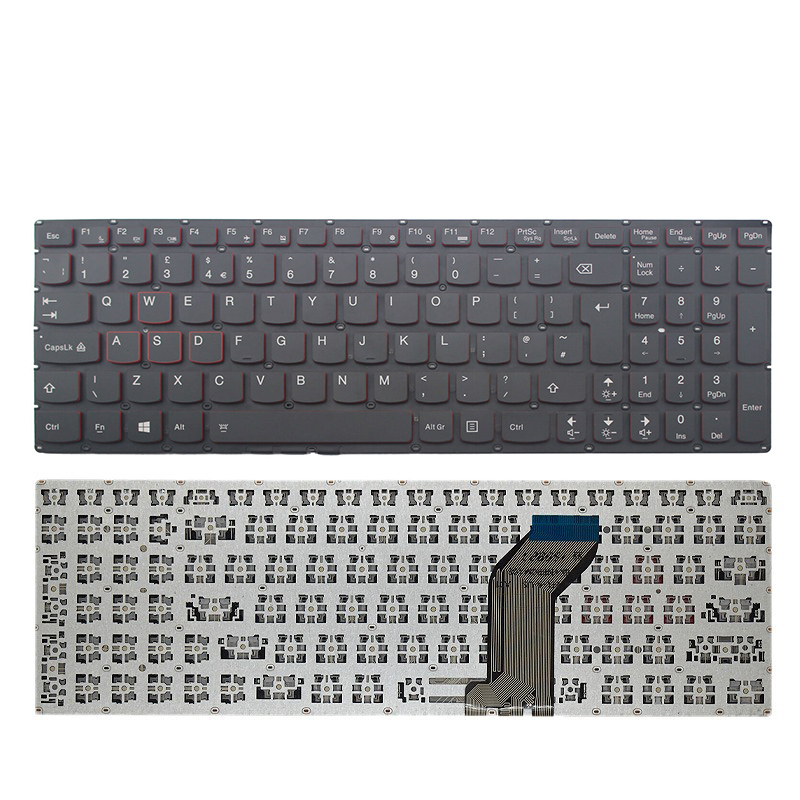Πληκτρολόγιο Lenovo Y700-15ISK, Μαύρο,UK