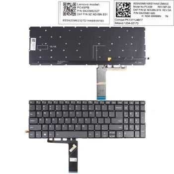 Πληκτρολόγιο Lenovo Yoga C740-15IML C740-15 S740-15IRH, Γκρί με Backlit, US/UK