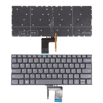 Πληκτρολόγιο Lenovo IdeaPad 320-13 320S-13IKB, Γκρί με Backlit, US