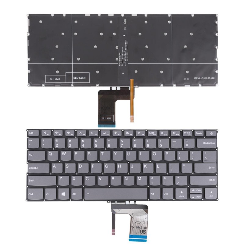 Πληκτρολόγιο Lenovo IdeaPad 320-13 320S-13IKB, Γκρί με Backlit, US