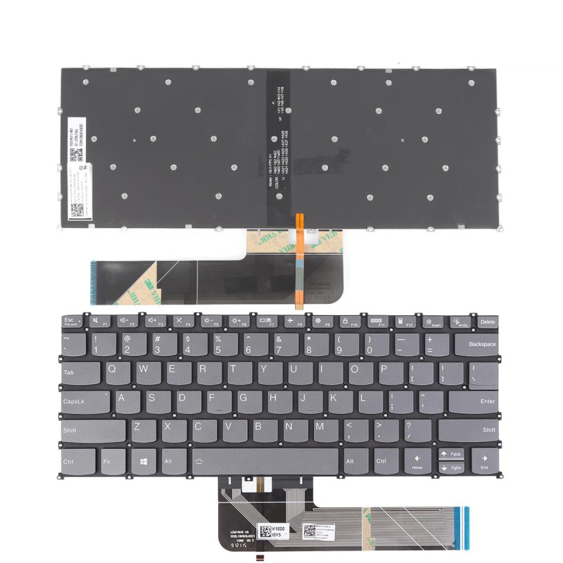 Πληκτρολόγιο Lenovo Lenovo Yoga Slim 7-14ARE05 ThinkBook 14 G2 ARE Γκρί με Backlit, US/UK