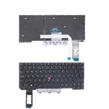 Πληκτρολόγιο Lenovo ThinkPad E14 Gen 1, 1st Gen, Μαύρο με Backlit UK