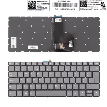 Πληκτρολόγιο Lenovo IdeaPad 330-14IKB, Γκρί με Backlit, US/UK