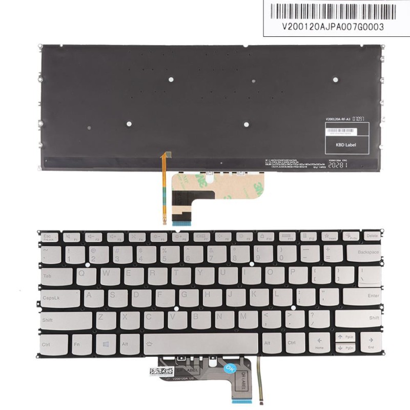 Πληκτρολόγιο Lenovo IdeaPad Yoga 9-14ITL5, Ασήμι με Backlit, US/UK