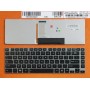 Πληκτρολόγιο Toshiba L830 L840, Μαύρο Ασήμι με Backlit, US/UK
