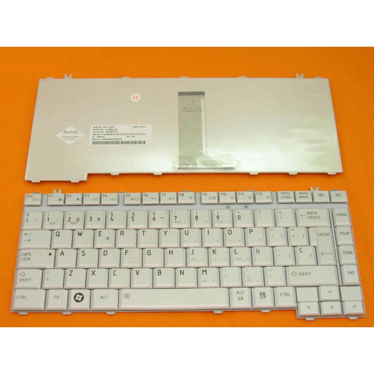 Πληκτρολόγιο Toshiba Satellite A200 A205 A210 A215 M200, Ασήμι, US/UK