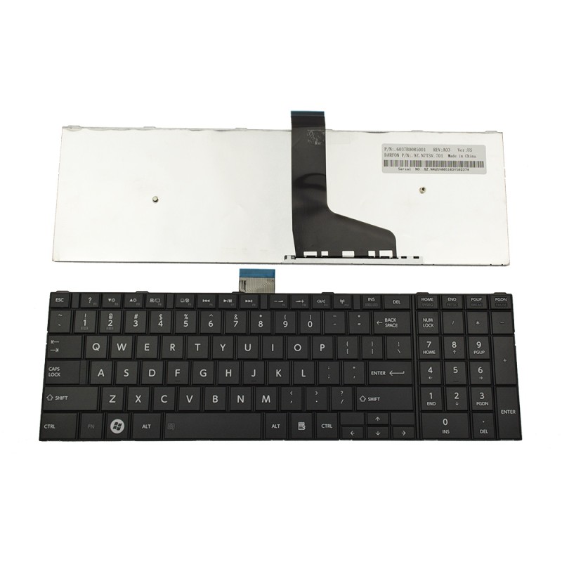 Πληκτρολόγιο Toshiba Satellite C50 C55 C55D, Μαύρο, US/UK ( +BG Print)
