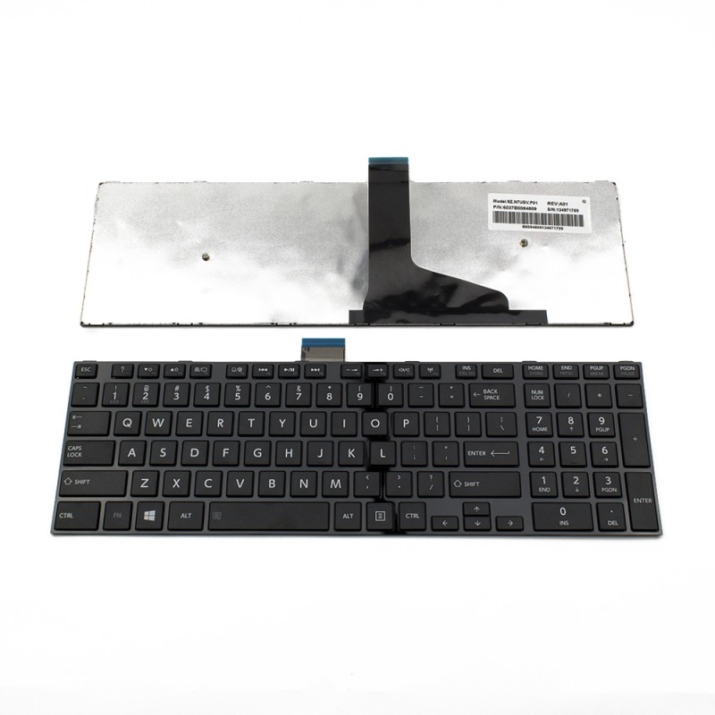 Πληκτρολόγιο Toshiba Satellite C50 C55 C55D, Μαύρο, US/UK ( +BG Print)