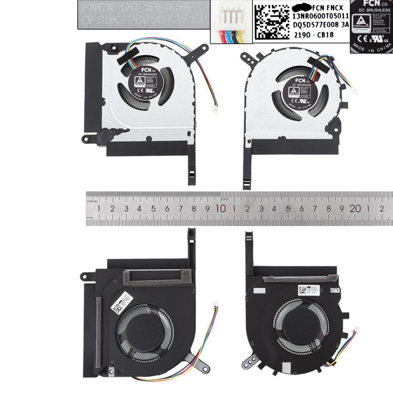 Ανεμιστηράκια για Asus TUF Gaming A15 FA506 FA506QR A17 FA706 Αριστερά + Δεξί