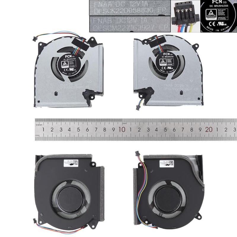 Ανεμιστηράκια για Asus ROG Strix G533Q G513QR G713QR G733QS - Αριστερά / σωστά 12V