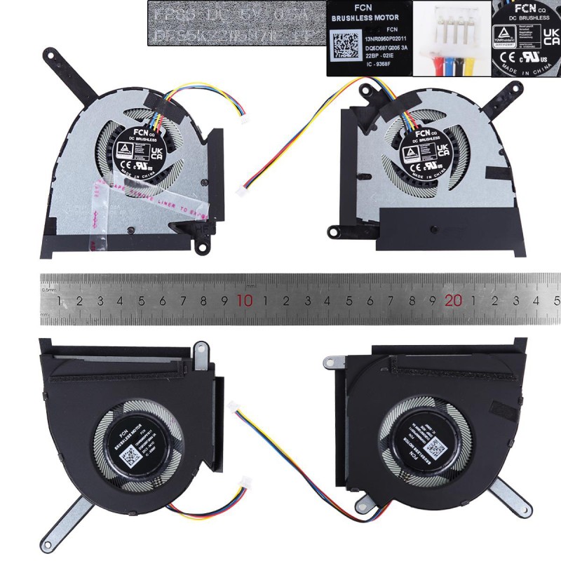Ανεμιστηράκια για Asus TUF Dash F15 FX517ZC FX517ZR 5V  - Αριστερά / σωστά