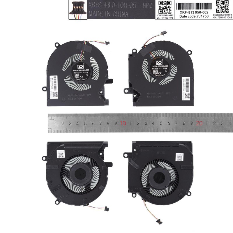 Ανεμιστηράκια για HP Omen 15-EK 15-EN TPN-Q236 TPN-Q238 - 12V (CPU + GPU)