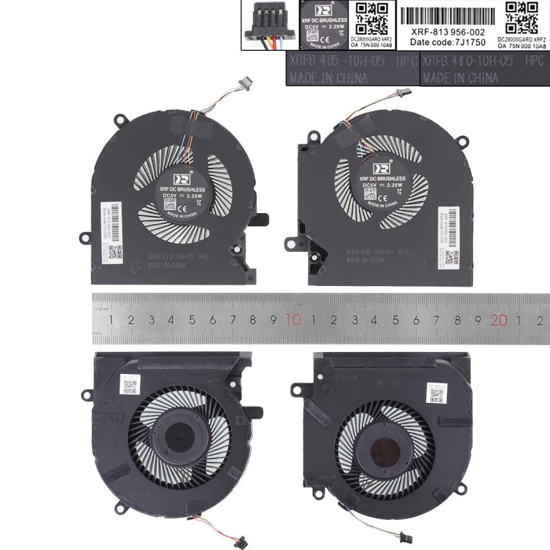 Ανεμιστηράκια για HP Omen 15-EK 15-EN TPN-Q236 TPN-Q238 - 5V (CPU + GPU)