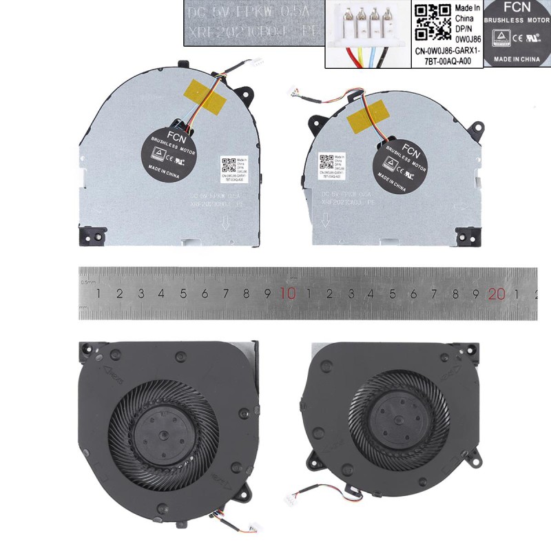 Ανεμιστηράκια για Lenovo Legion Y540-15IRH Y7000 2019 Y540-17IRH GTX 1660Ti - Αντικατάσταση (CPU + GPU) (Αριστερά + Δεξί)