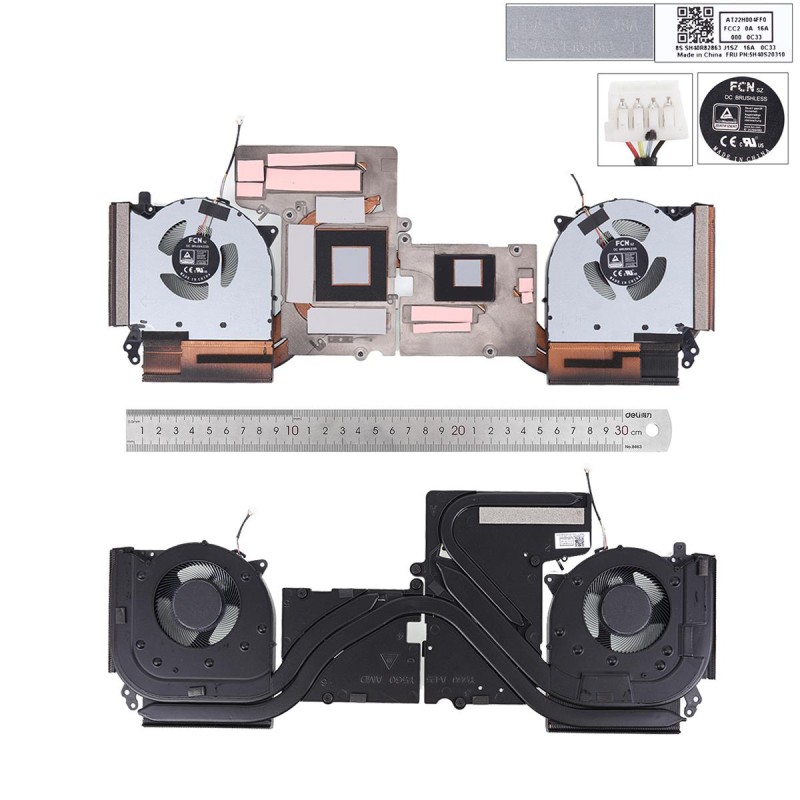Ανεμιστηράκια για Lenovo Legion 5-15ACH6H + Thermal HeatSink (CPU + GPU)
