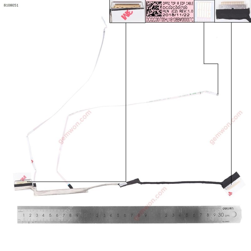 Καλωδιοταινίες για HP ZBook 15v G5 zhan99 With ir 40pin.
