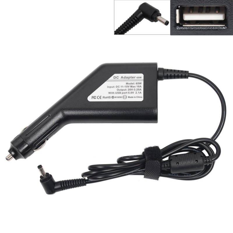 Φορτιστής αυτοκινήτου Lenovo Notebook 20V 65W 3.25A (4.0x1.7) + USB Charger