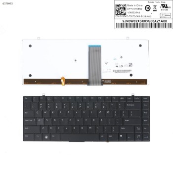 Πληκτρολόγιο Dell Studio XPS 13 16 1340, Μαύρο με Backlit, US/UK