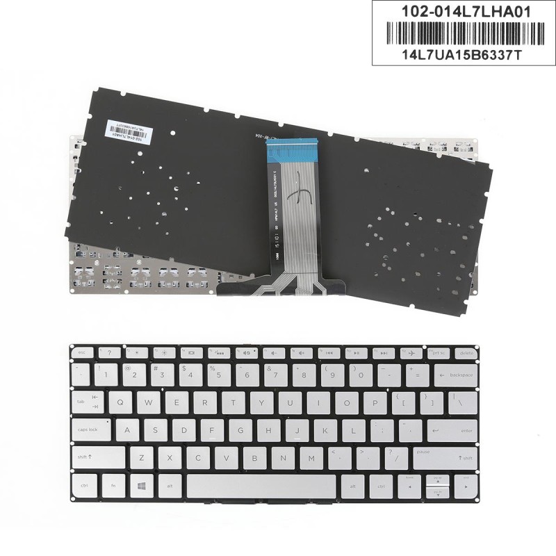 Πληκτρολόγιο HP Envy 14-J, Ασήμι με Backlit, US