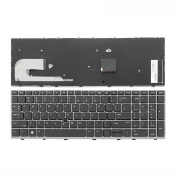 Πληκτρολόγιο HP EliteBook 755 G5 850 G5 ZBook 15u G5, Γκρί, με Pointing Stick, US/UK