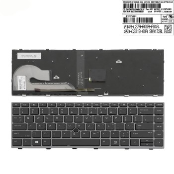Πληκτρολόγιο HP EliteBook 840 G5, Γκρί, με Pointing Stick, US/UK ( +BG Print)