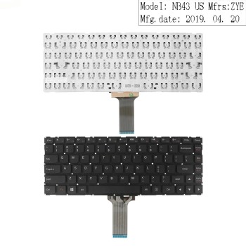 Πληκτρολόγιο Lenovo 500S-14ISK Yoga 500-14ACZ, Μαύρο, US