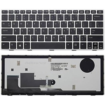 Πληκτρολόγιο HP EliteBook 810 G1 810 G2 810 G3, Μαύρο Ασήμι με Backlit, US/UK