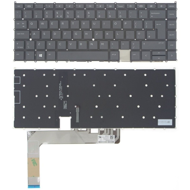 Πληκτρολόγιο HP EliteBook Folio 1040 G7 G8, Μαύρο με Backlit, UK