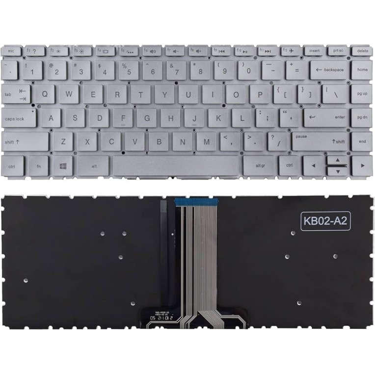 Πληκτρολόγιο HP Pavilion 14-BS 14-BS000 14-BS100 14-BS500, Ασήμι με Backlit, US
