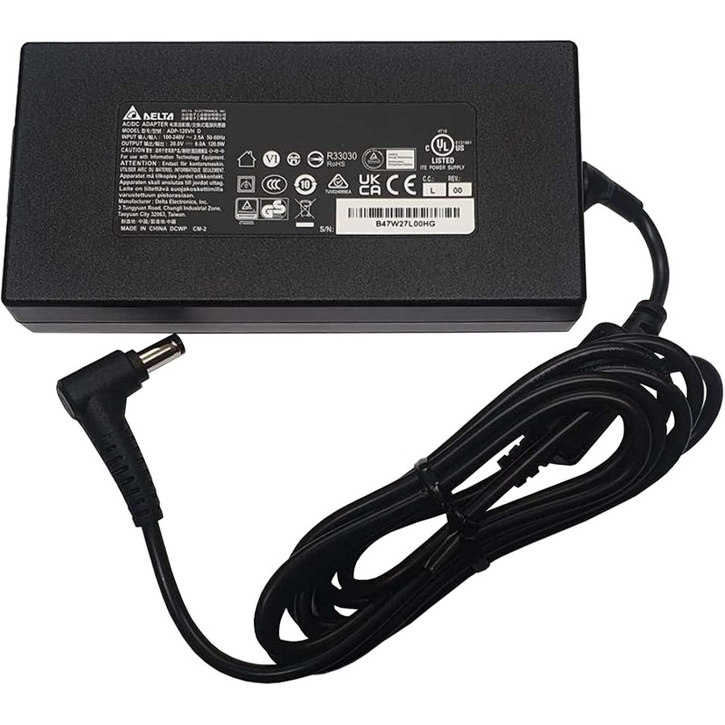 Γνήσιος φορτιστής Delta για Asus, MSI - 20V / 6A / 120W - (5.5x2.5)