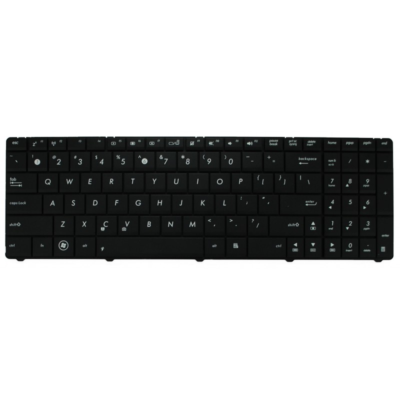 Πληκτρολόγιο Asus X53 A53 A53Z A53E, Μαύρο, US/UK ( +BG Print)