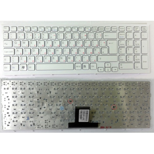 Πληκτρολόγιο Sony Vaio VPC-EB VPC EB, άσπροa άσπροa, US/UK