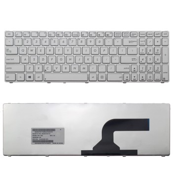 Πληκτρολόγιο Asus G72 G73 F50 F70SL K52, άσπροa, US/UK