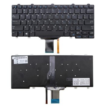 Πληκτρολόγιο Dell Latitude 13 5250 E7250, Μαύρο με Backlit, US