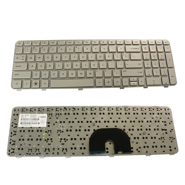 Πληκτρολόγιο HP DV6-6000, Ασήμι, US/UK ( +BG Print)