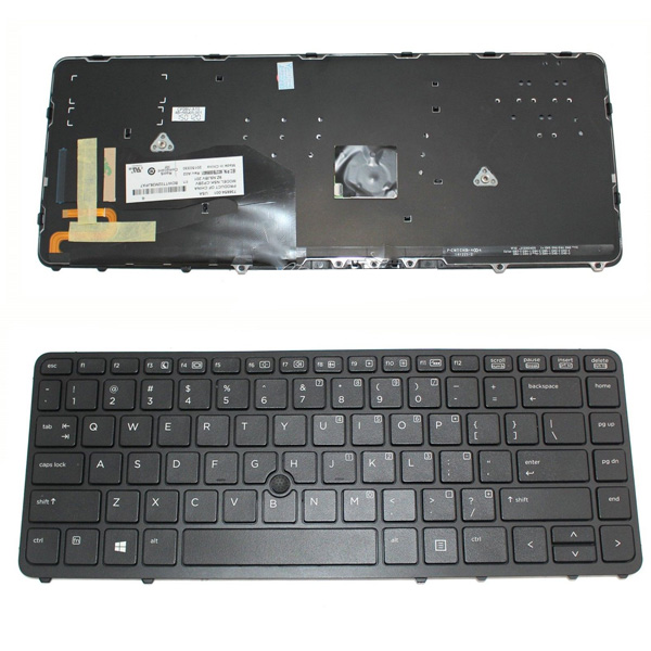Πληκτρολόγιο HP EliteBook 840 G1 850 G1, Μαύρο, με Pointing Stick με Backlit, US/UK