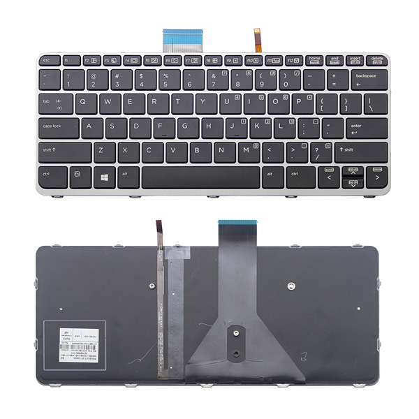 Πληκτρολόγιο HP EliteBook Folio 1020 G1, Μαύρο Ασήμι με Backlit, US/UK
