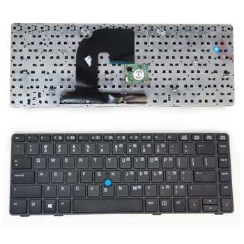 Πληκτρολόγιο HP ProBook 6460 6465 6470B EliteBook 8460p, Μαύρο, με Pointing Stick, US/UK