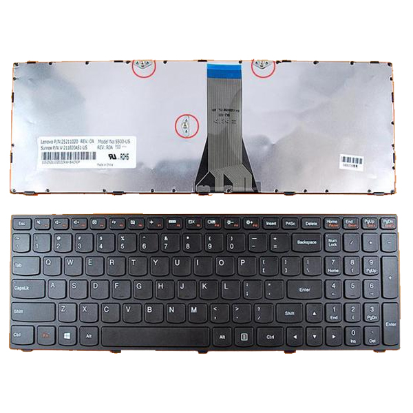 Πληκτρολόγιο Lenovo IdeaPad B50-30 G50-30 G50-70, Μαύρο, US/UK