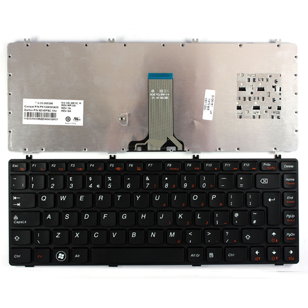 Πληκτρολόγιο Lenovo IdeaPad Y470 Y471 Y470M Y470N, Μαύρο, US/UK ( +BG Print)