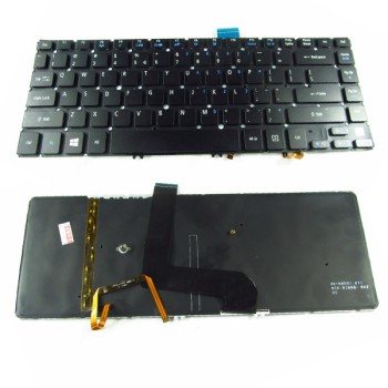 Πληκτρολόγιο Acer Aspire M5-481T M5-481TG M5-481PT M5-481PTG, Μαύρο με Backlit, US/UK