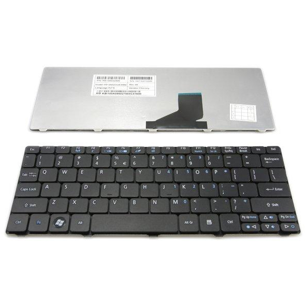 Πληκτρολόγιο Acer Aspire One 532 532H AO532H D260 521, Μαύρο, US/UK