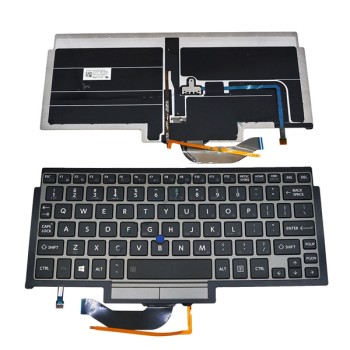 Πληκτρολόγιο Toshiba Portege Z10T, Μαύρο Ασήμι, με Pointing Stick με Backlit, US/UK