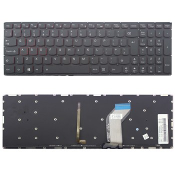 Πληκτρολόγιο Lenovo Y700-15ISK, Μαύρο με Backlit, UK