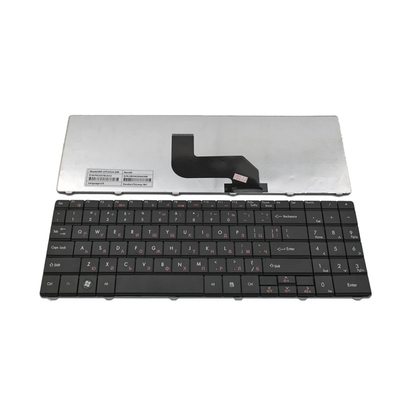 Πληκτρολόγιο Packard Bell EasyNote LJ65 LJ71 LJ75 LJ77 TJ67 TJ71 TJ75 TJ77 Gateway NV59 NV52 NV54, Μαύρο, US/UK
