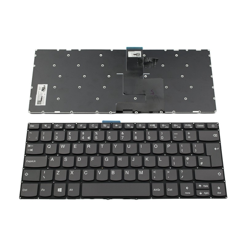 Πληκτρολόγιο Lenovo IdeaPad 320-14Isk 320S-14Ikb 320S-14Ikbr, Γκρί,Original, US/UK ( +BG Print)