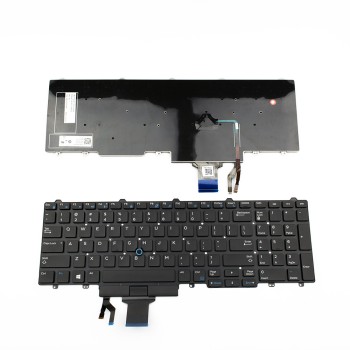 Πληκτρολόγιο Dell Latitude E5550 E5570 Precision 3510 7510, Μαύρο,με Pointing Stick, US